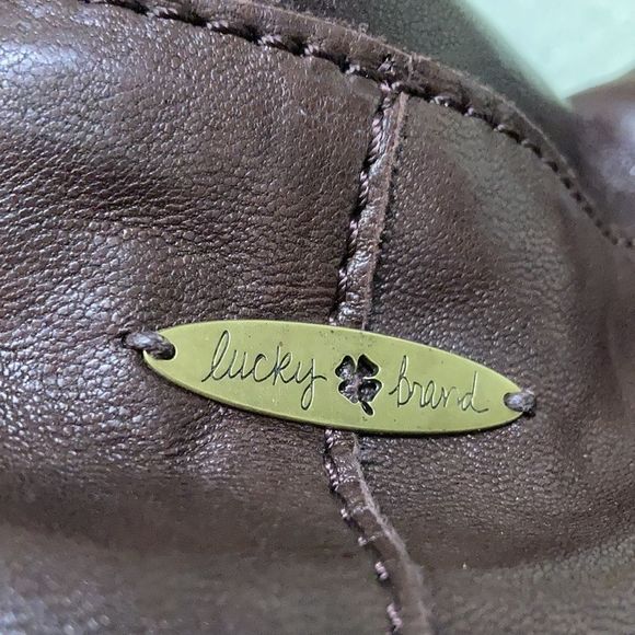 Lucky Brand Leather Lamb Skin Brown Bag Purse - Picture 15 of 17